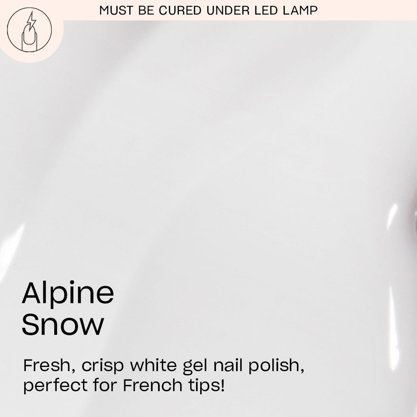 OPI GelColor Alpine Snow | Opaque Soft White Crème LED Cure Gel Nail Polish | Salon-Quality Shine, Long-Lasting Wear | Vegan & HEMA Free | 0.5 Fl Oz