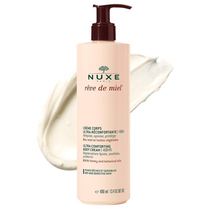 Nuxe Rêve de Miel Body Cream - Ultra-Comforting Shea Butter & Honey for Dry Skin | 13.4 Fl Oz