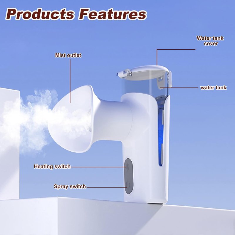 Mini Eye Steam Sprayer - Portable Eye & Face Hydration Soother with 3 Adjustable Temperatures | Moisturizing & Cleaning Device