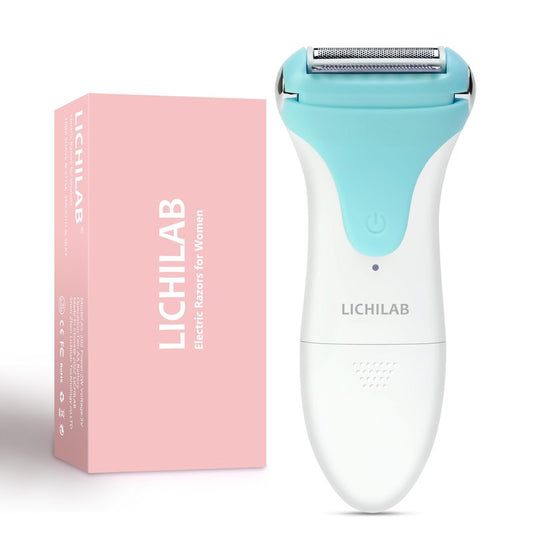 Lichilab Electric Razors for Women & Bikini Trimmer for Sensitive Skin - Hypoallergenic Cordless Foil Shaver Painless Body Hair Removal for Legs,Underarms,Pubic Hair,Travel Ready Wet/Dry,202120702