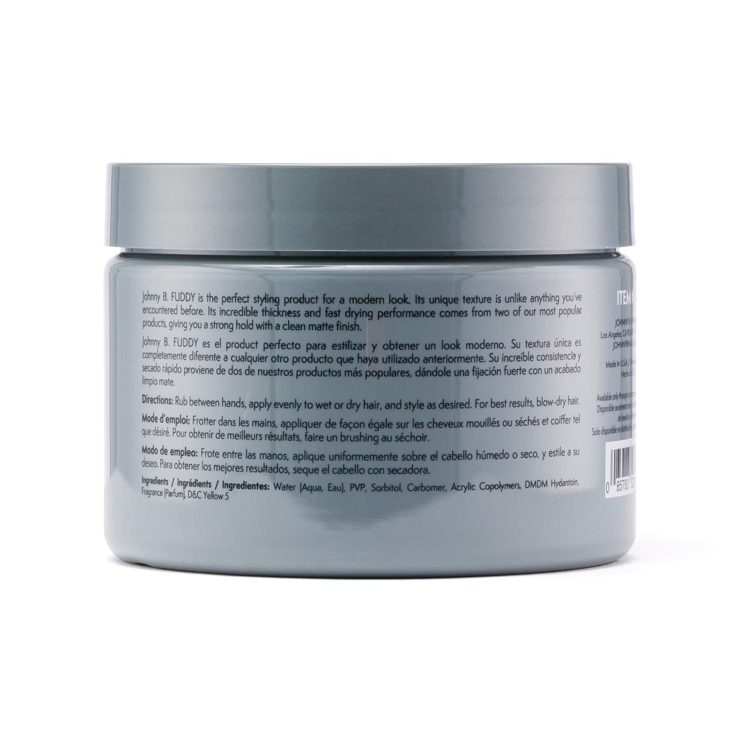 JOHNNY B. Fuddy Matte Styling Gel 12 Ounce