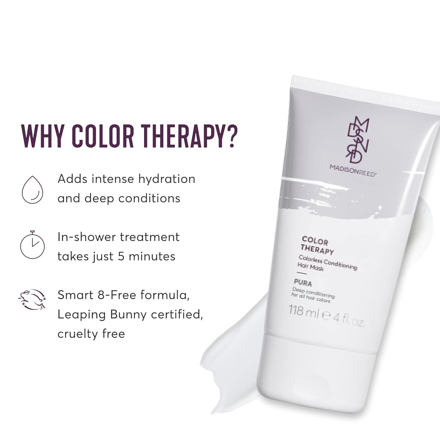 Madison Reed Color Therapy Deep Conditioning Hair Mask - Intense Hydration with Keratin & Argan Oil | 4 Fl Oz (118 mL)
