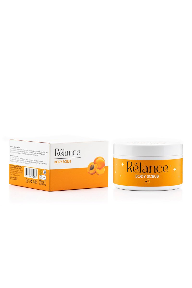 Relance Body Scrub with Apricot Kernel Granules, Almond, Lavender Oil, Glycerin, 300ml (10.14 fl oz)