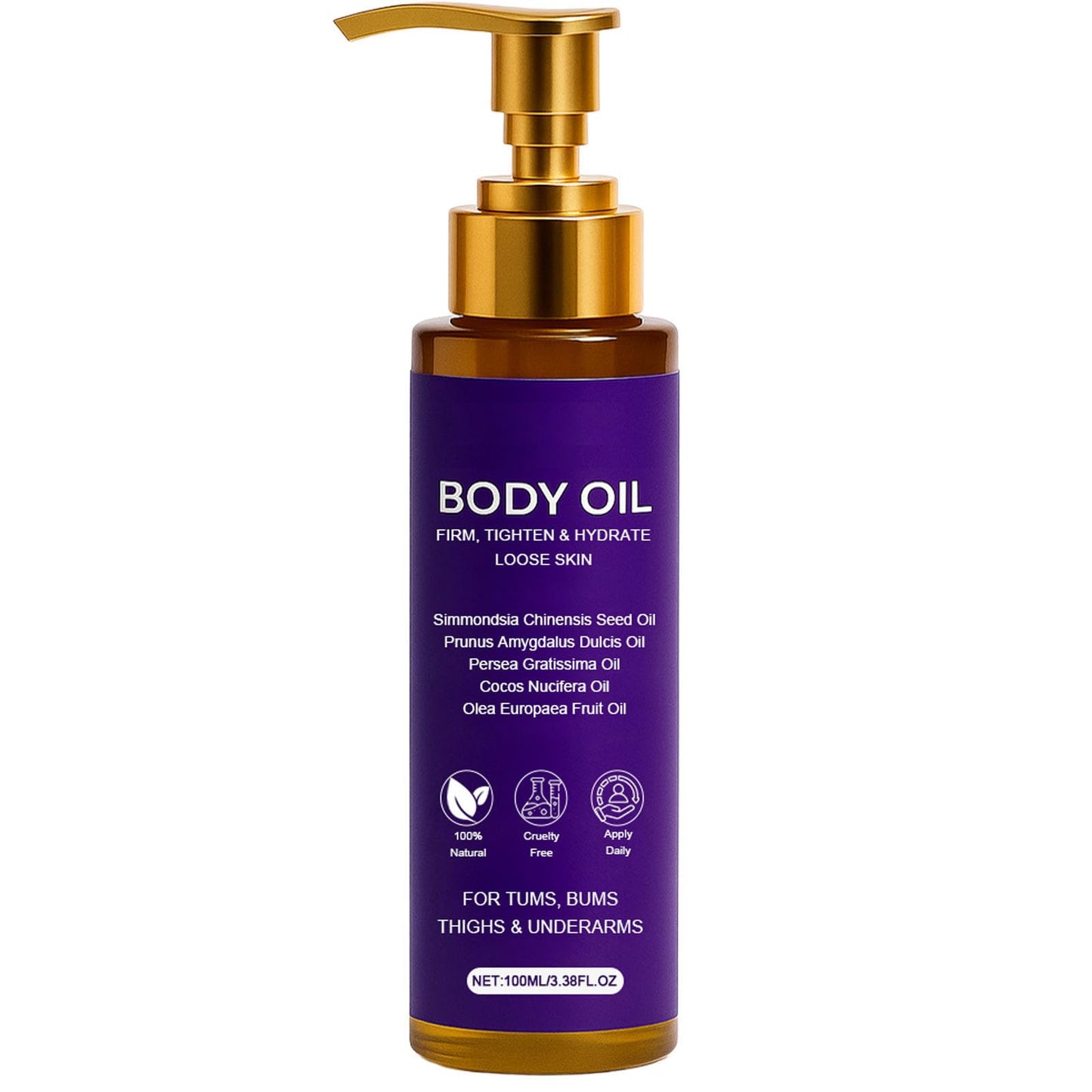 Zotreval Body Firming Oil, Luxury Body Oil for Crepe Skin, Firming Tightening & Hydrating Body Serum with Vitamin E and Sweet Almond Oil, Smooths Skin for Women