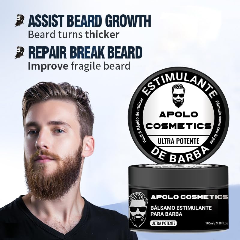 Beard Stimulating Balm - Ultra-Potent Growth Cream for Thicker, Fuller Beards | 3-Pack