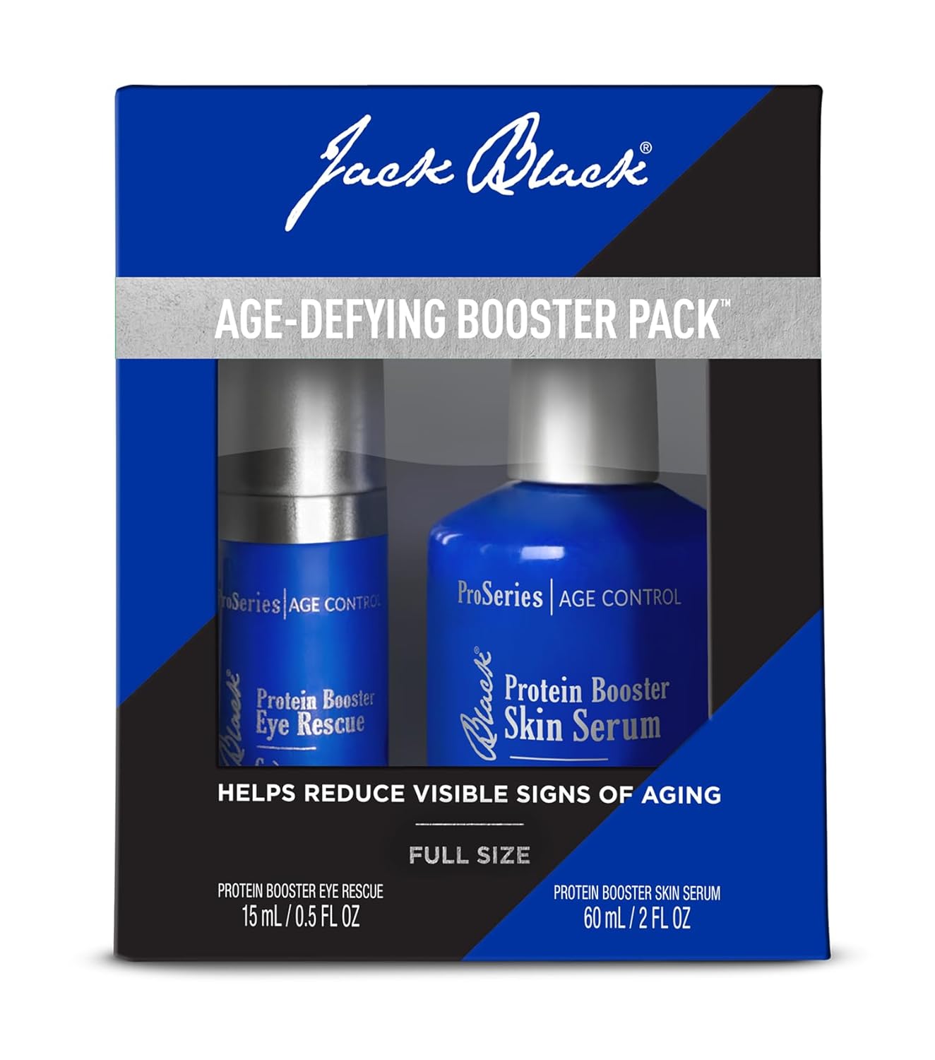 Jack Black Protein Booster Skin Serum - Anti-Aging Peptide & Antioxidant Face Serum for Men | 1.7 oz