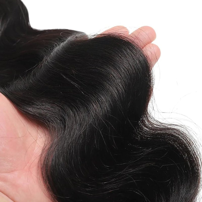 Body Wave Human Hair Bundles - Natural Black Brazilian Virgin Remy Hair Extensions | 14, 16, 18 Inch Soft & Healthy