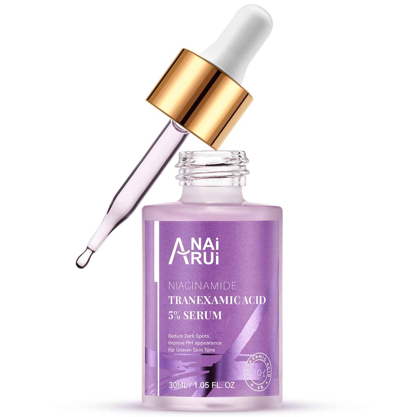ANAI RUI 5% Tranexamic Acid Serum With Niacinamide, Kojic Acid, Arbutin, Reduce Dark Spot, PIH, for Uneven Skin Tone 1FL.Oz