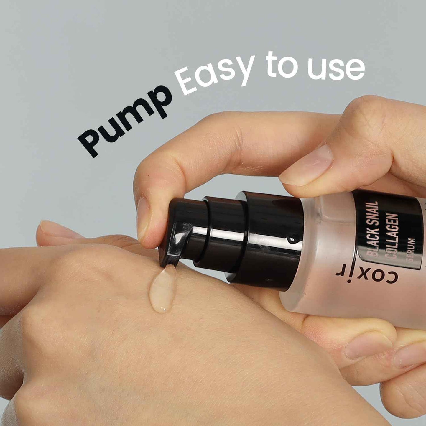 coxir BLACK SNAIL COLLAGEN SERUM l Black-3-Complex: Black Rice, Bean, Sesame, Snail Mucin, Collagen, Peptide l Firming&Lifting l Korean Skin Care l Cruelty-Free, No Pareben [50ml/1.69 fl.oz]