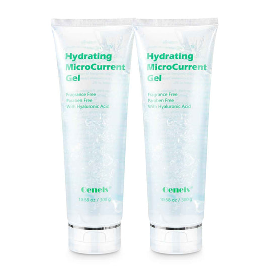 Oeneis Hydrating Gel for Microcurrent Facial Device, Fragrance-Free, Paraben-Free, Gel Primer with Hyaluronic Acid, Non-irritating Moisturizing Gel, 300g Tube (Pack of 2)