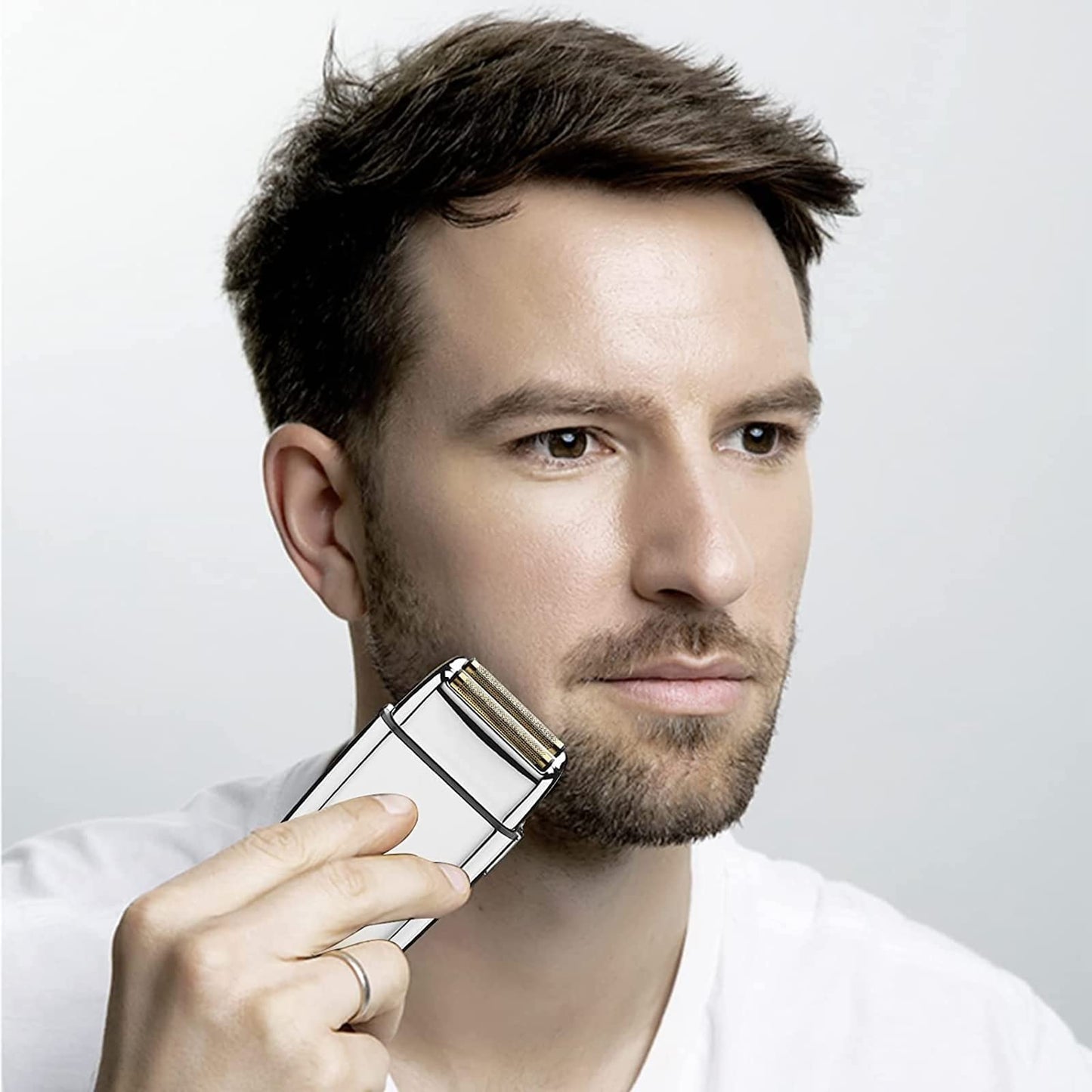 Shaver Replacement Foil and Cutters compatible with BaBylissPRO Barberology Double FXFS2 (2PC Silver)