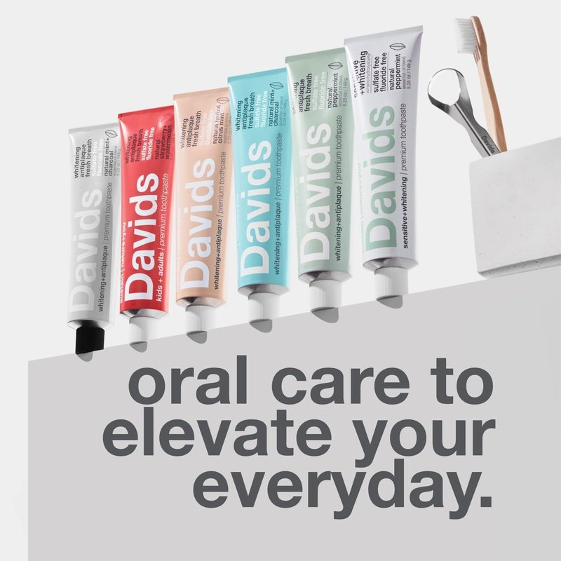 Fluoride Free Toothpaste - Teeth Whitening & Antiplaque | Natural Peppermint, 5.25oz (3 Pack)