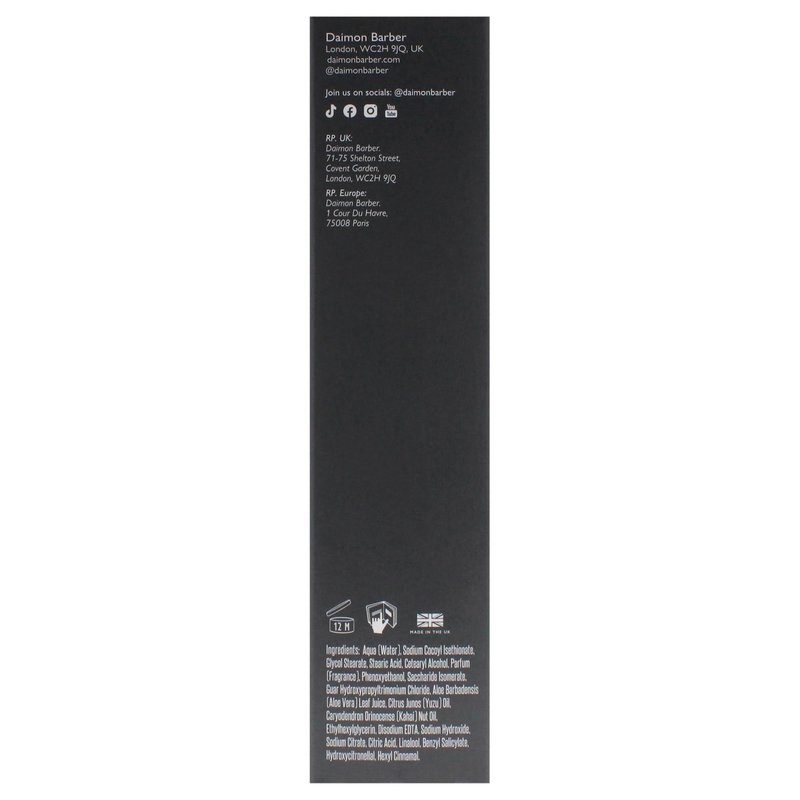 Daimon Barber Shave Cream for Men - 3.38 oz Cream