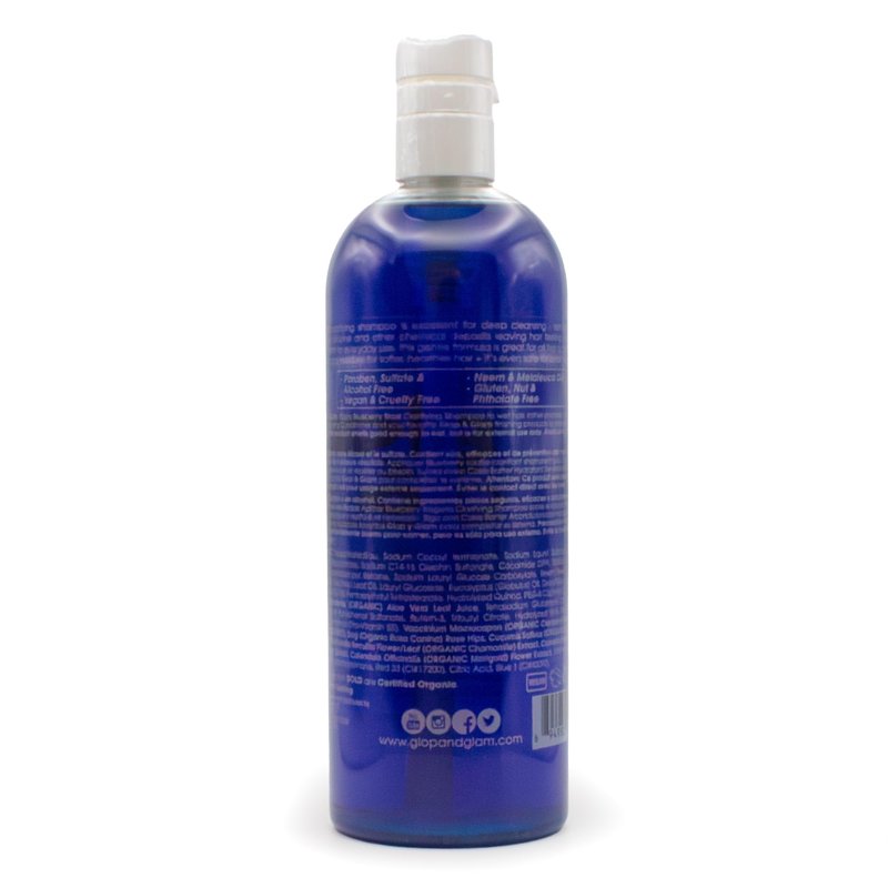 Glop & Glam® Blueberry Blast Clarifying Shampoo for Kids (25.0 fl oz) | Paraben, Phthalate & Gluten Free | Gentle Formula | Removes Build-up & Residue | Great for Swimmers | Refreshes | Color Safe