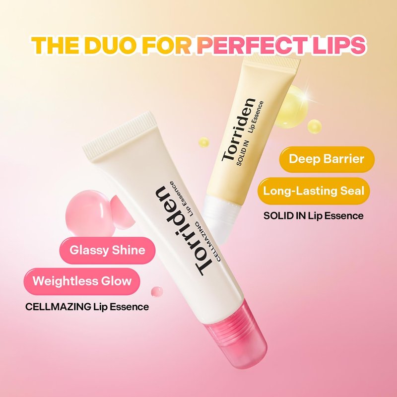 Torriden CELLMAZING Glass-Like Shine Lip Essence, 11ml (0.37 fl.oz) | Weightless Hydration for Smooth, Glossy Lips | 5D Collagen, Peptide, Jojoba Oil | Non-Sticky Korean Lip Care