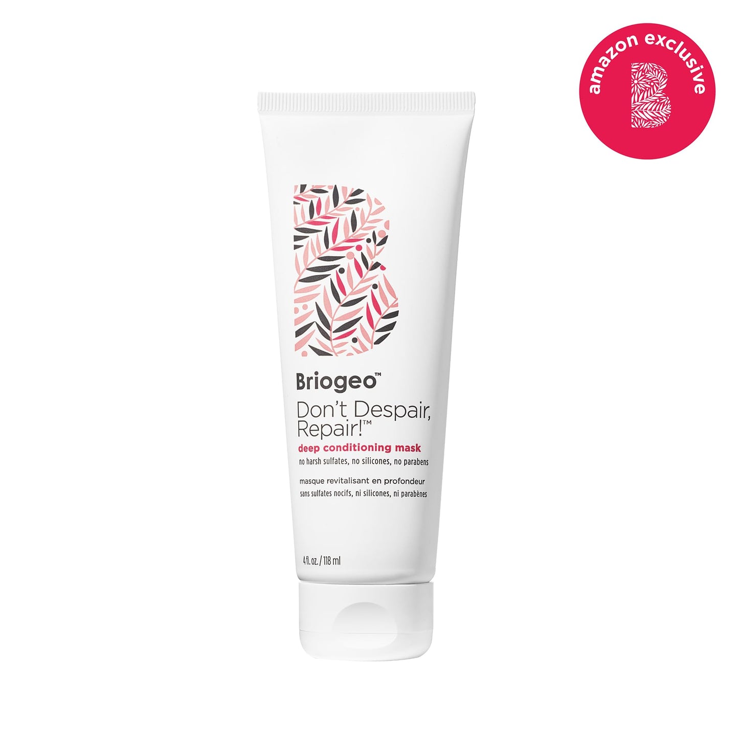 Briogeo Don't Despair, Repair! Deep Conditioning Mask | Protein + Moisture Balance Conditioner for Dry, Damaged, Color-Treated Strands | Vegan & Cruelty-Free | 4 oz