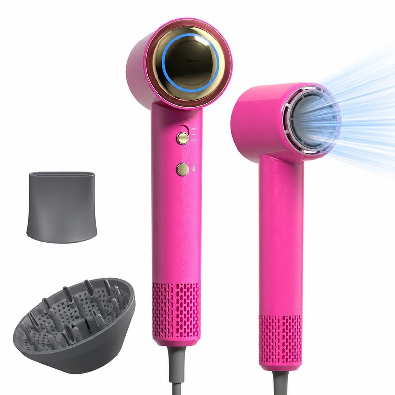 Tideway Hair Dryer Professional High-Speed Ionic Blow Dryer 110,000 RPM, Compact Hair Dryer with Magnetic Diffuser, Fast Drying with Brushless Motor Low Noise Smart Temperature Control-H11