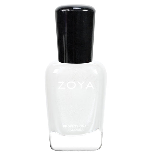 ZOYA Genesis Nail Polish, Crystalline White Polish with Micronized Pearl Diamond Dust Finish, Neutral-Tone Sparkle Color, Big10Free Vegan, 0.5 fl oz