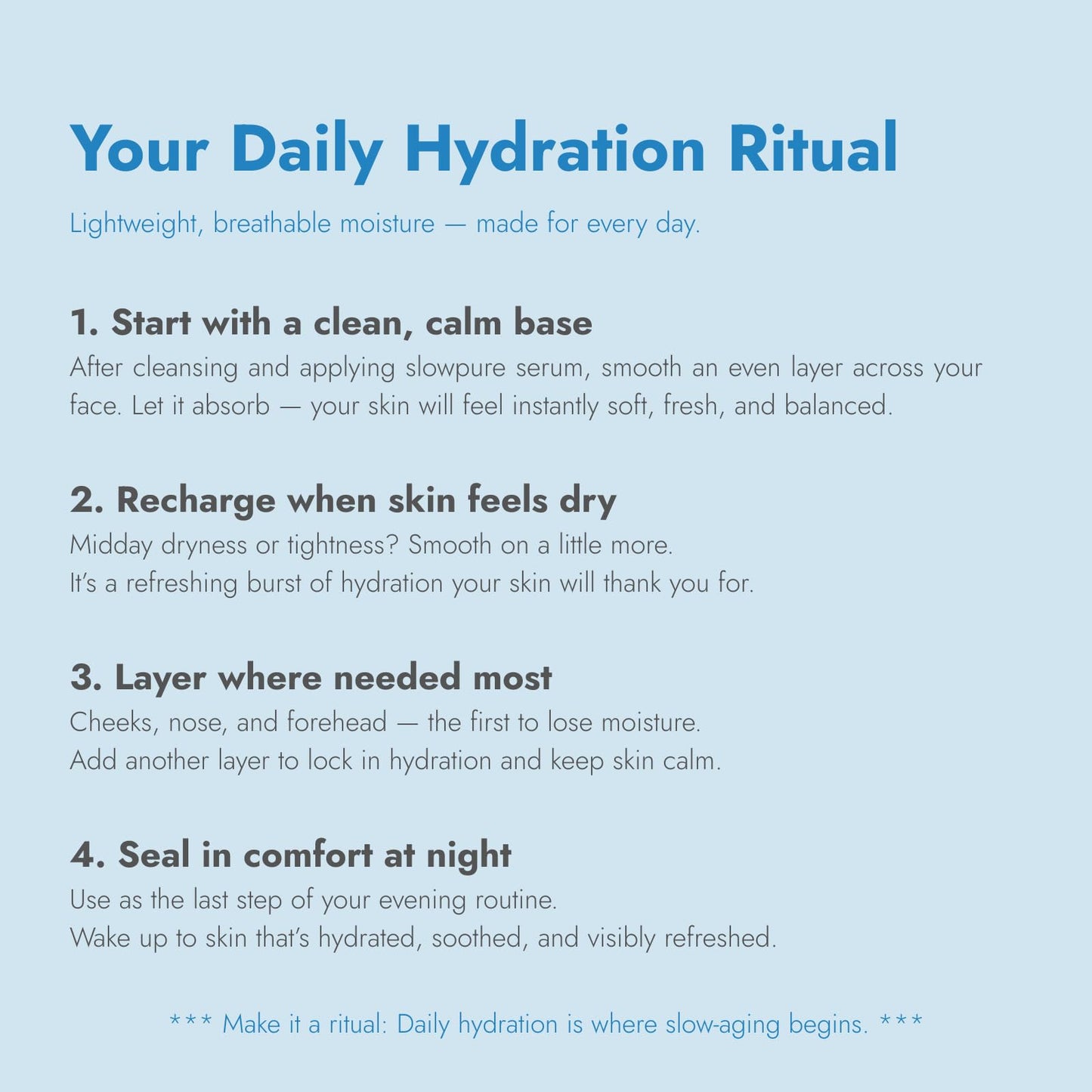 slowpure Splash Hydration Gel Cream - 65% Birch Sap, 7-Layer Hyaluronic Acid & Ectoin, Slow-aging Korean Skin Care Cooling Moisturizer for Instant Hydration and Barrier Care, 1.69 fl.oz