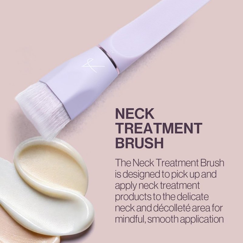 Anisa Beauty Neck Treatment Brush | Skincare Application Tool For Neck Cream, Masks, Moisturizer & Sunscreen | Soft Vegan Fibers for Smooth Application on Neck & Décolleté