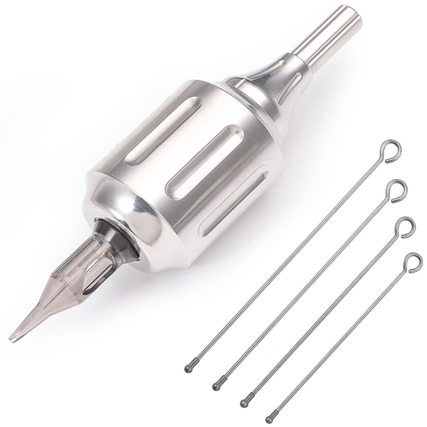 CNC 316L Stainless Steel Tattoo Cartridge Grips - Heavy Adjustable 32mm for Rotary & Coil Machines