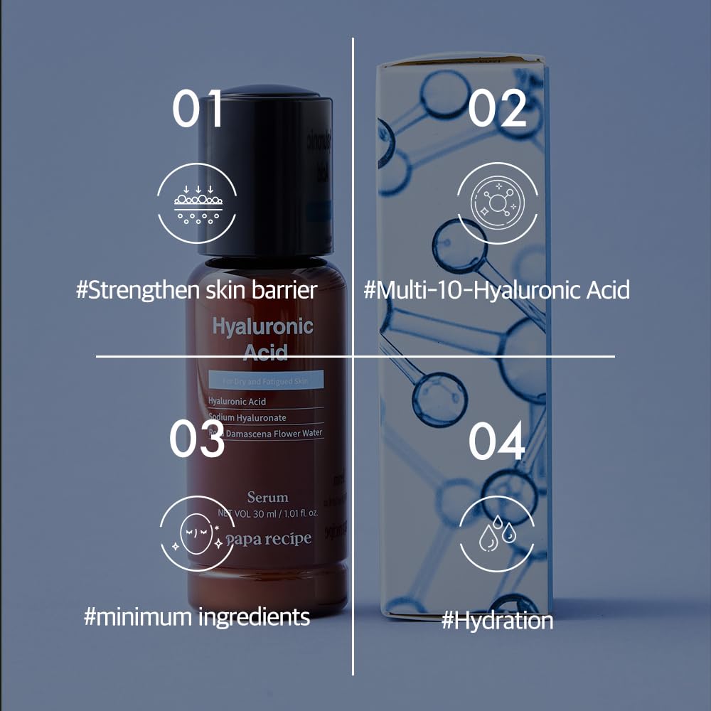 Papa Recipe Hyaluronic Acid Serum, Moisturizing & Hydrating Serum for Dry Skin, 30ml/1.01oz, Korean Skincare