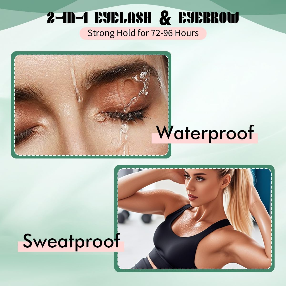 2 in 1 Eyebrow Eyelash Growth Serum,Natural Eyebrow Eyelash Serum for Longer, Fuller, and Thicker Brows Lash, eyelash and eyebrow growth serum