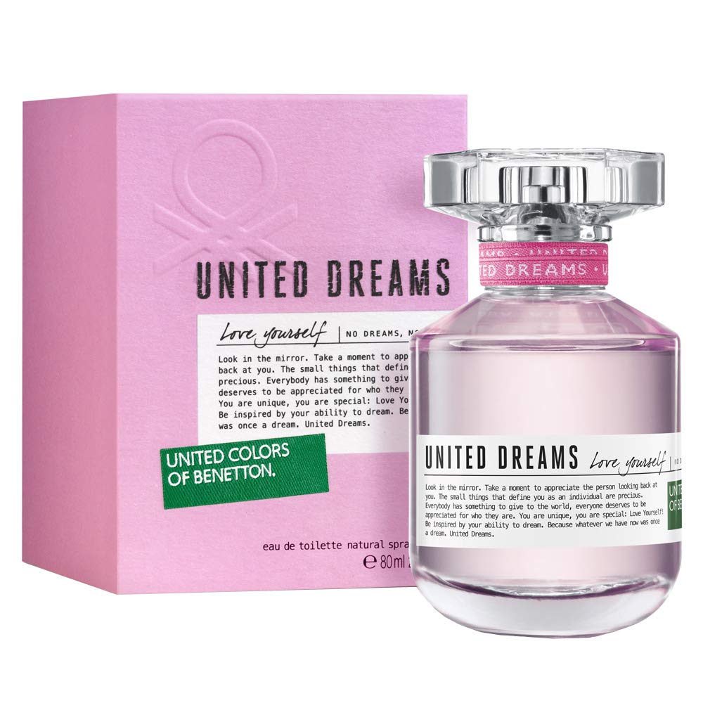 Benetton United Dreams Love Yourself Eau de Toilette Spray for Women, 2.7 Ounce