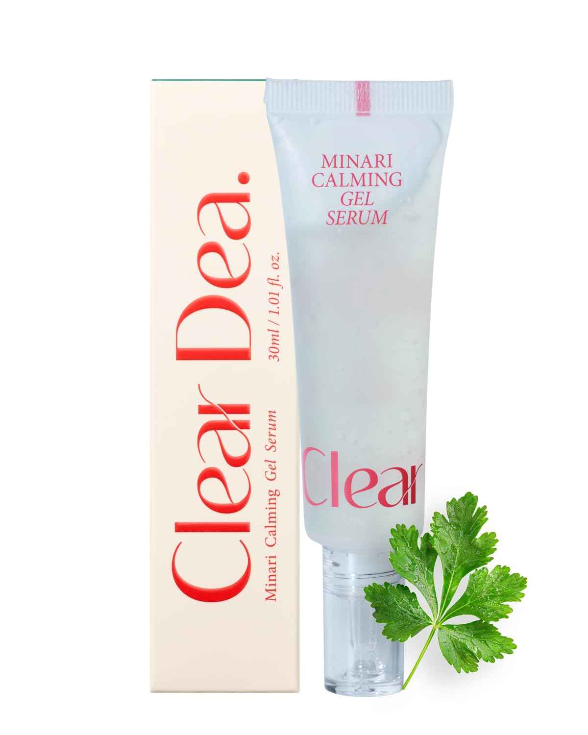 ClearDea Minari Calming Gel Serum for face – K-Beauty Hydrating & Soothing Face Serum with Korean Water Parsley, Green Tea, Mugwort & Lemon Balm Extracts, 30ml/1.01oz