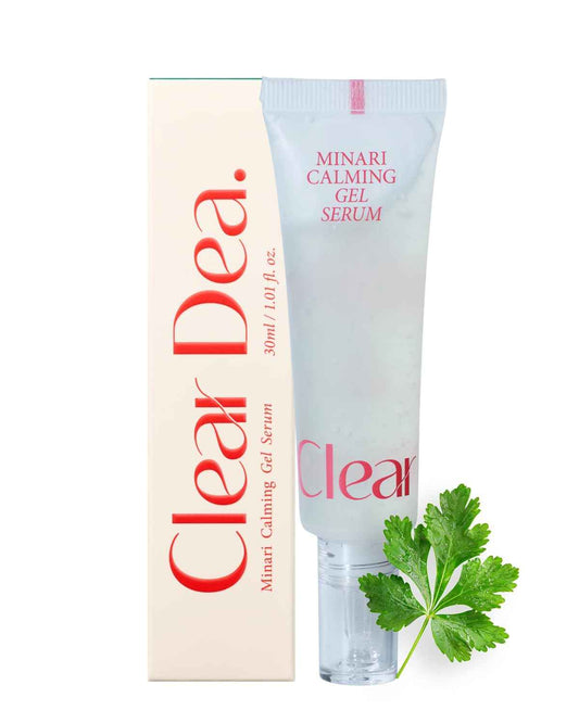 ClearDea Minari Calming Gel Serum for face – K-Beauty Hydrating & Soothing Face Serum with Korean Water Parsley, Green Tea, Mugwort & Lemon Balm Extracts, 30ml/1.01oz
