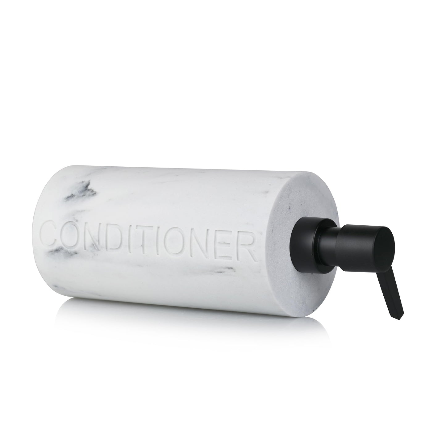 Indecor Home Conditioner Dispenser Luxurious Refillable Pump Bottle with Embossed Text, Durable Construction for Bathroom and Kitchen