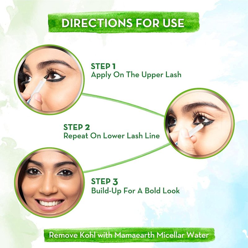 Charcoal Black Eyeliner Pencil - 11-Hour Smudge-Free, Waterproof Formula | Enriched with Castor Oil & Chamomile | 0.42 Oz/12g