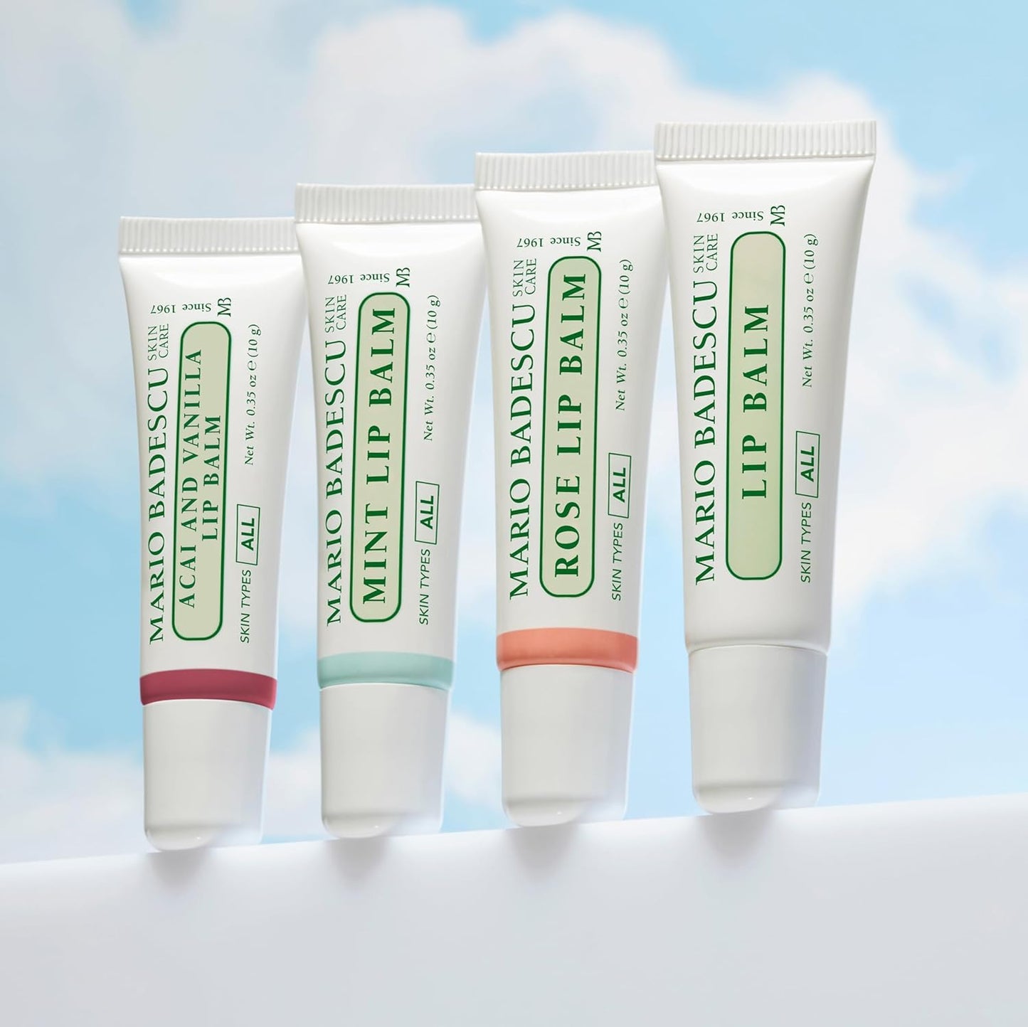 Mario Badescu Moisturizing Acai and Vanilla Lip Balm for Dry Cracked Lips, Infused with Coconut Oil and Shea Butter, Ultra-Nourishing Lip Care Moisturizer for Soft, Smooth and Supple Lips, 3 Pack