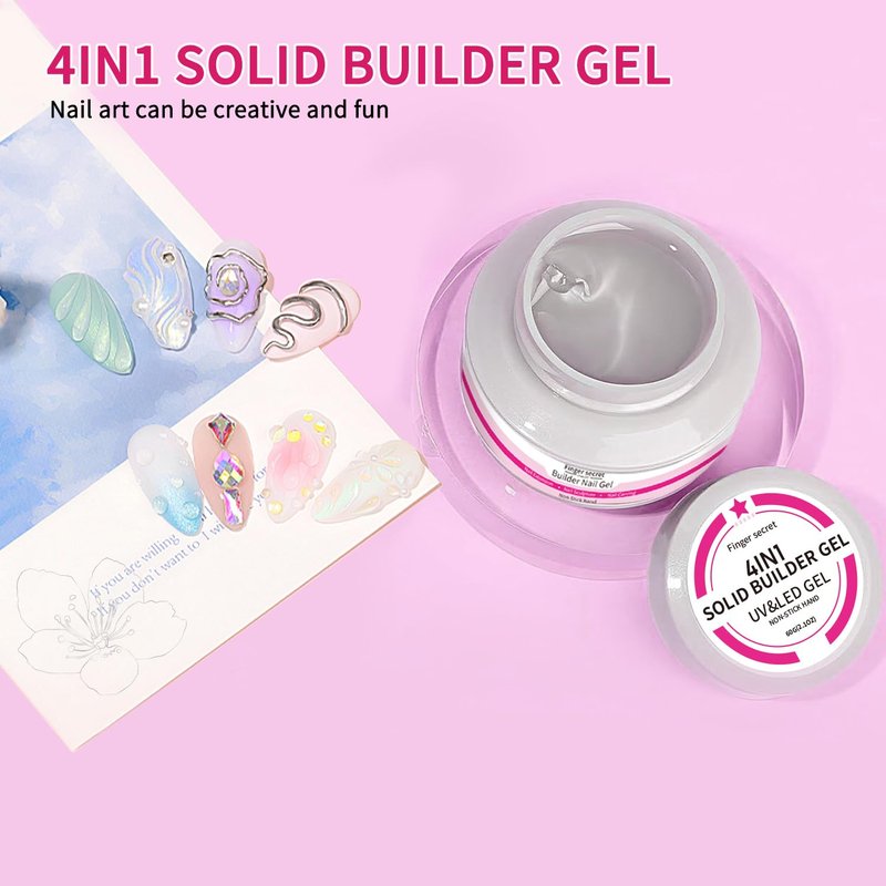 Solid Builder Gel for Nails 240g 4oz Builder Gel Nail Kit Non-sticky for Nails Extension DIY Nail Thickening Solution 3d Sculpture Hard Sculpting Glue Molding Building Forms UV Lamp