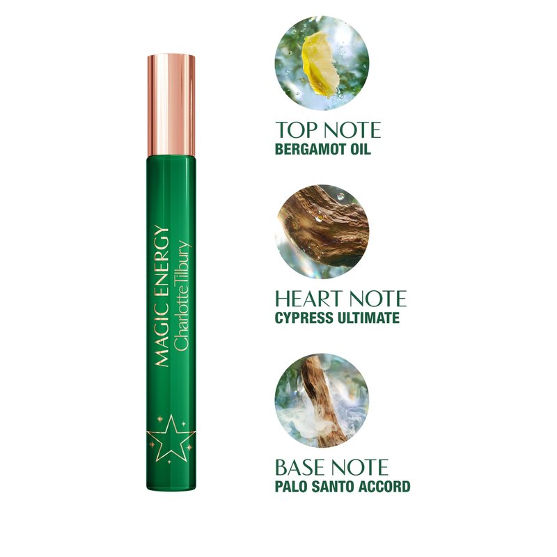 Charlotte Tilbury Magic Energy Eau De Parfum - Pheromone Enhancing Citrus Woody Perfume with Naturally-Derived Oils - Long-Lasting Scent with Notes of Bergamot, Cashmere Wood & Palo Santo (10ml)