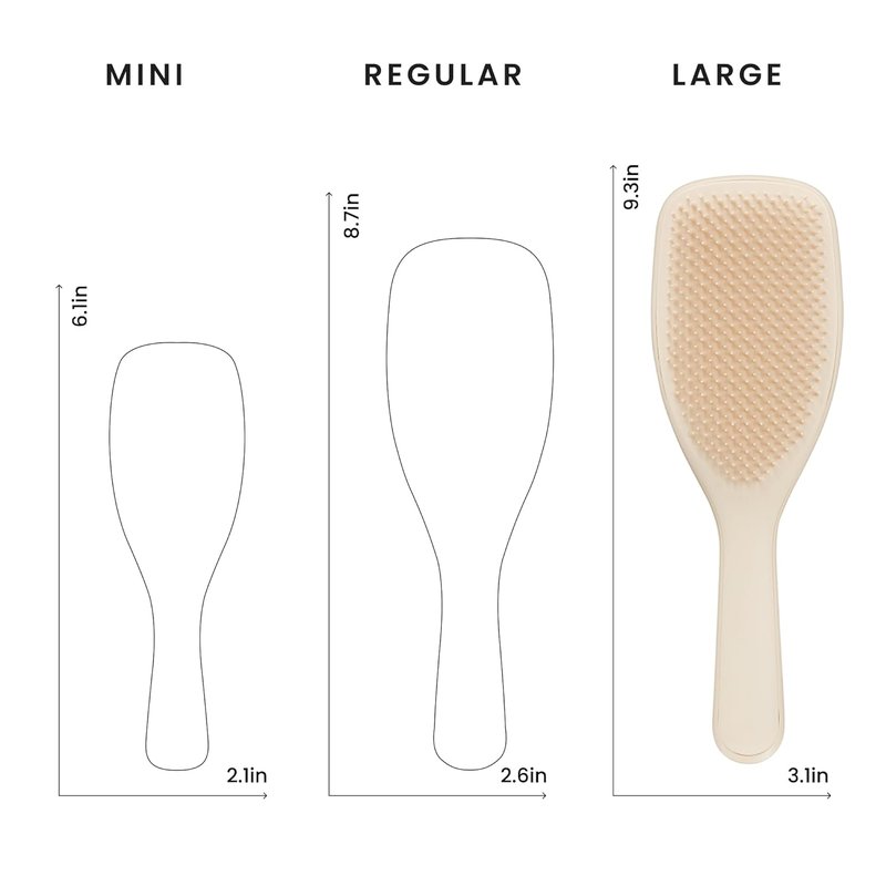 Ultimate Detangler Hairbrush - Tangle Teezer for Wet & Dry Hair | Reduces Breakage, Ideal for Long, Thick, Curly Hair - Vanilla