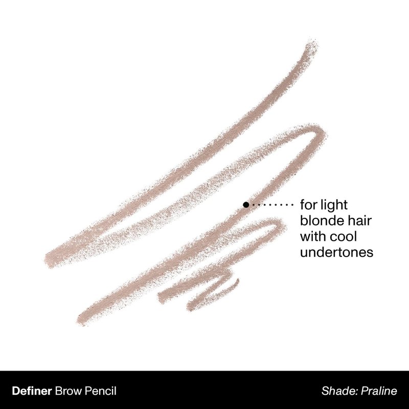 Morphe Definer Dual-Ended Brow Pencil - Precision Slanted Tip for Shaping & Filling | Smooth No-Tug Formula, Praline (0.003 oz)