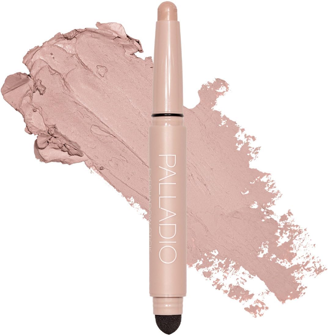 Waterproof Eyeshadow Stick - Long-Lasting, Smudge-Free Formula | Matte Rose with Blending Sponge