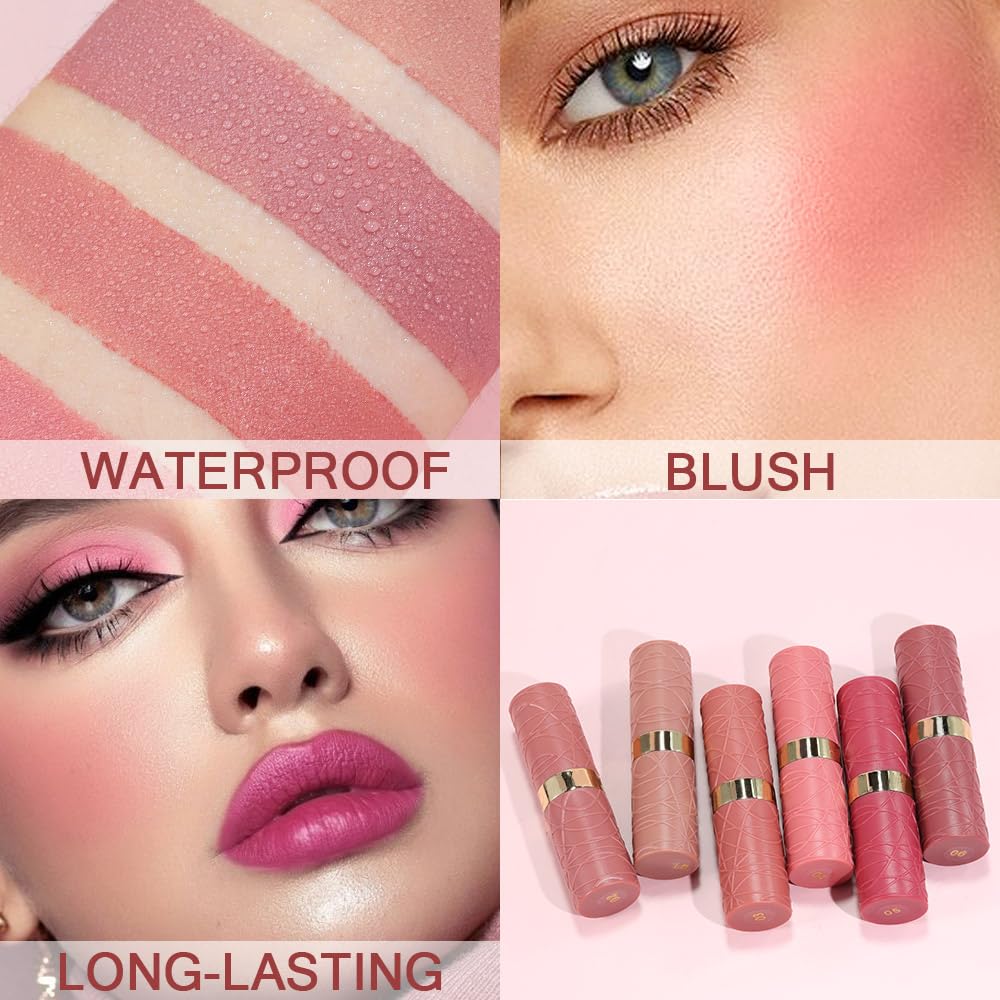 ORANOT 6 Pcs Nude Pink Brown Rose Red Purple Matte Lipstick Set for Women Long Lasting Waterproof Moisturizing Lipsticks for Older Women 24 Hours Lip Stick Lip Stain Makeup Gift Kit,Lip Makeup Vegan