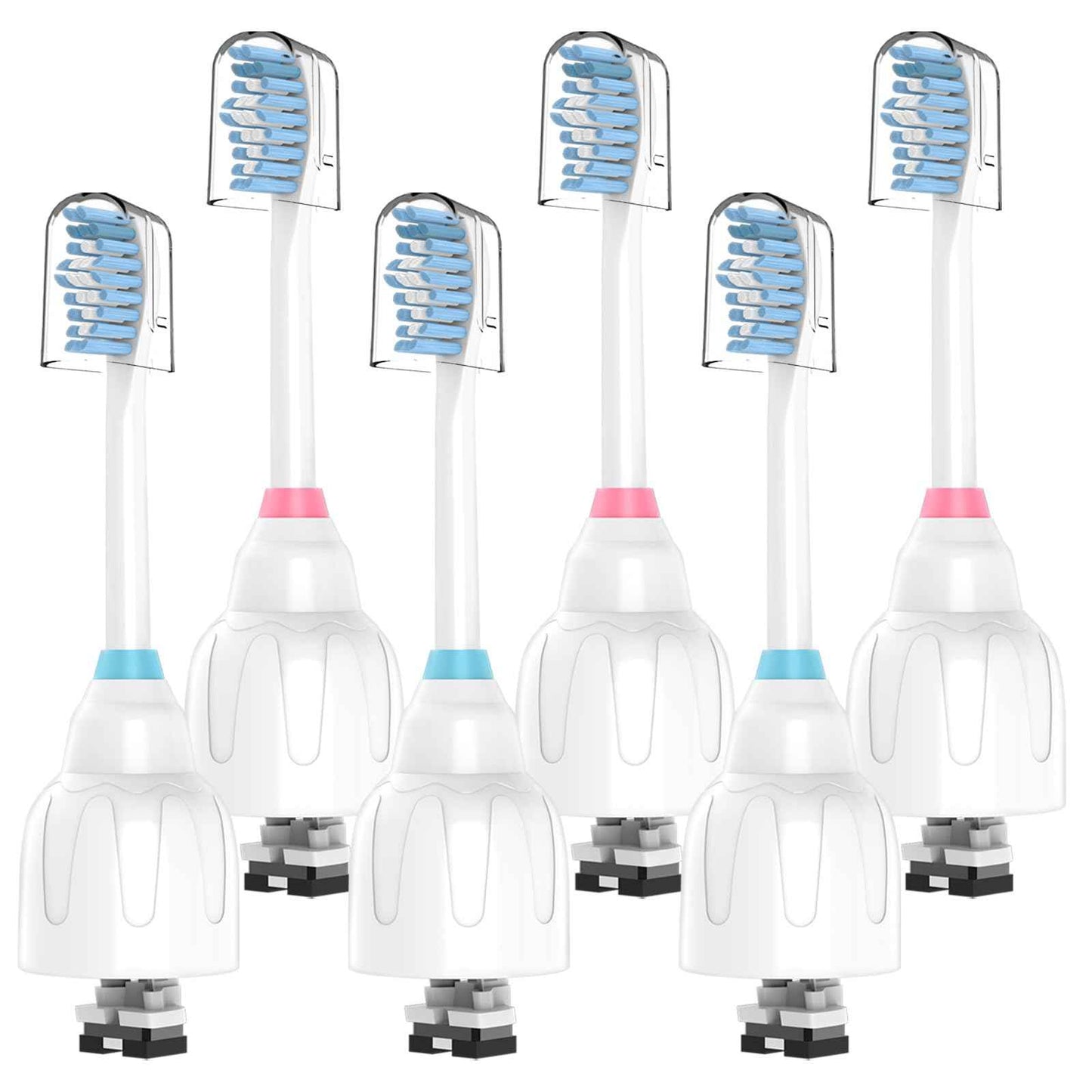 Replacement Toothbrush Heads for Philips Sonicare E-Series Essence Xtreme Elite Advance and CleanCare Screw-On Toothbrush Handles,6 Pack Soft Dupont Bristles Electric Toothbrush Replacement Heads