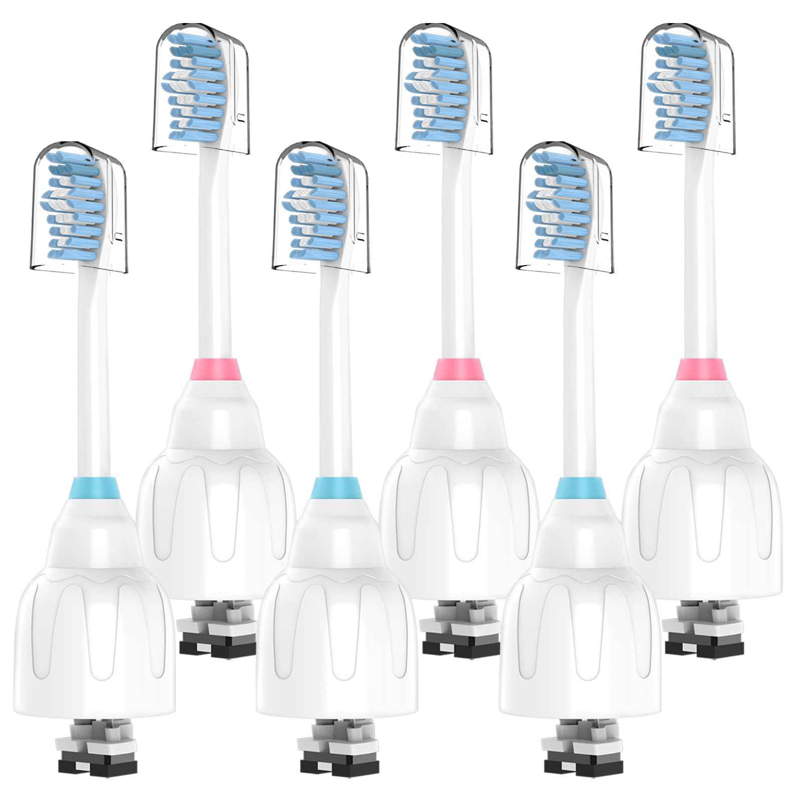 Replacement Toothbrush Heads for Philips Sonicare E-Series Essence Xtreme Elite Advance and CleanCare Screw-On Toothbrush Handles,6 Pack Soft Dupont Bristles Electric Toothbrush Replacement Heads