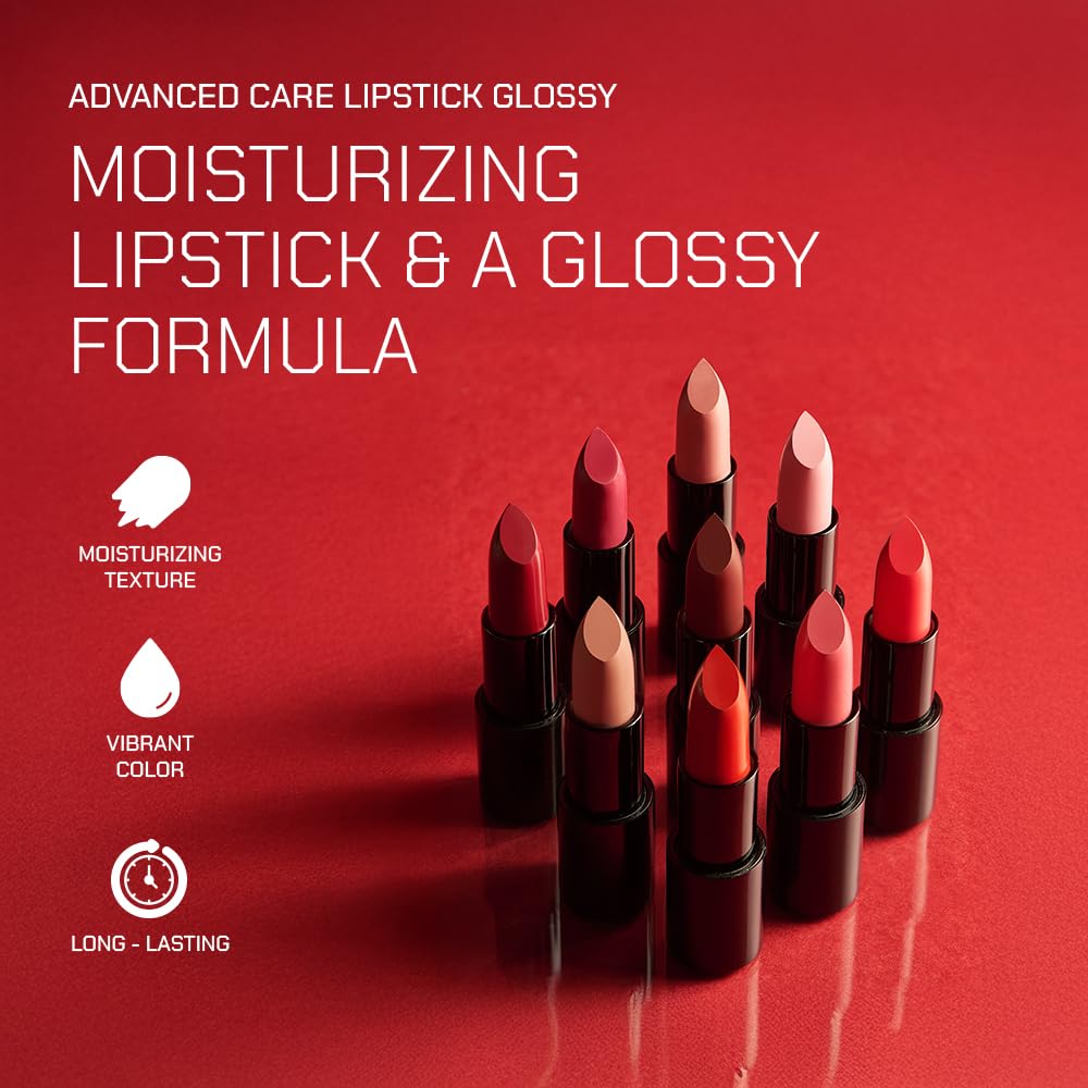 Radiant Professional Glossy Lipstick for Women – Long Lasting, Hydrating Lipstick with Hyaluronic Acid & Natural Polysaccharide, Advanced Care & Moisturising Lip Stick for Women, GL103 LIGHT PINK