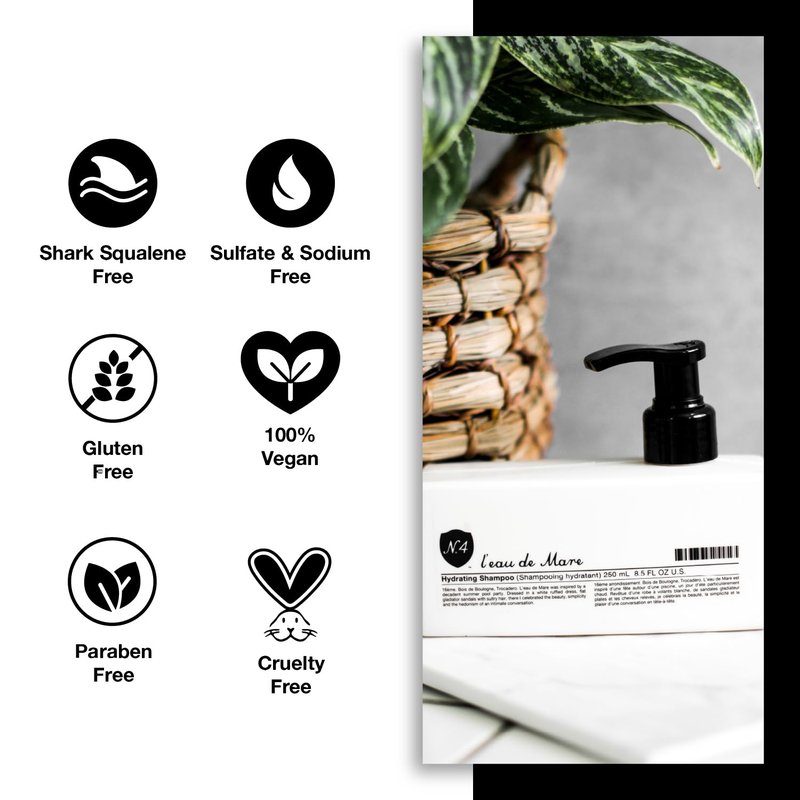 Number 4 Hydrating Shampoo, Moisturizing and Color Safe Shampoo, 8.5 oz