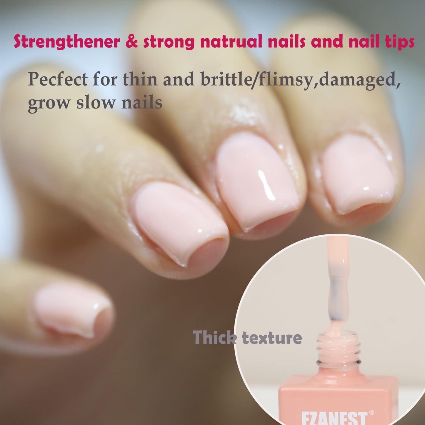FZANEST Builder Gel Milky White Gel Polish Rubber Base For Nail Strengthener Extension LED Lamp Cured Color Base Nail Polish in Bottle