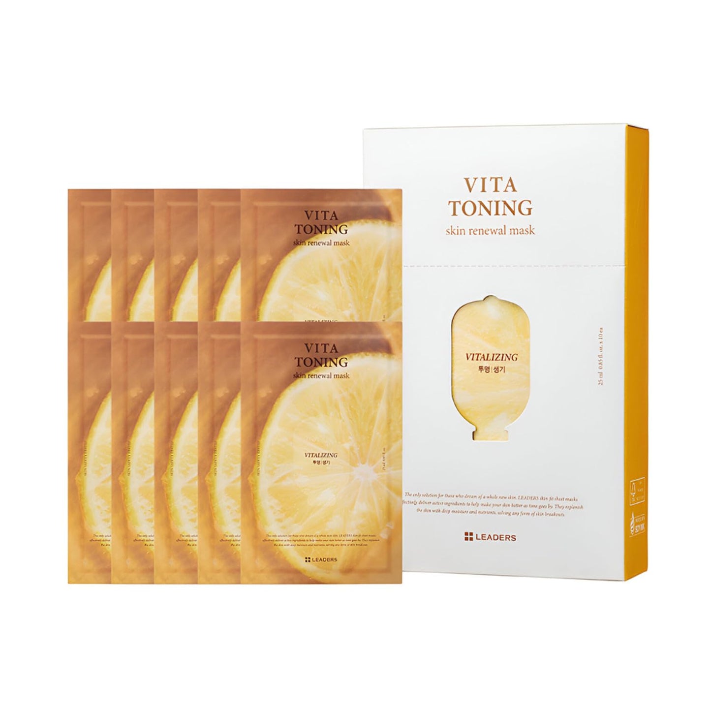 Vita Toning Skin Renewal Mask - Nourishing Sheet Mask for Healthy Skin | Soft & Breathable | 10 Sheets