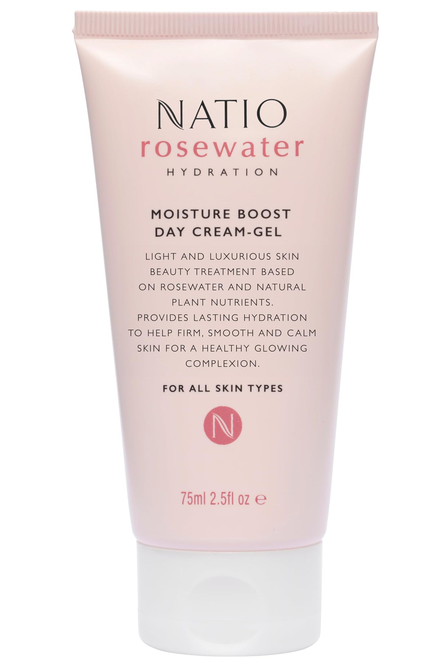 Natio Australia Rosewater Hydration Moisture Boost Day Cream-Gel, 2.5 oz - Face Cream with Shea Butter - Face Moisturizer for All Skin Types
