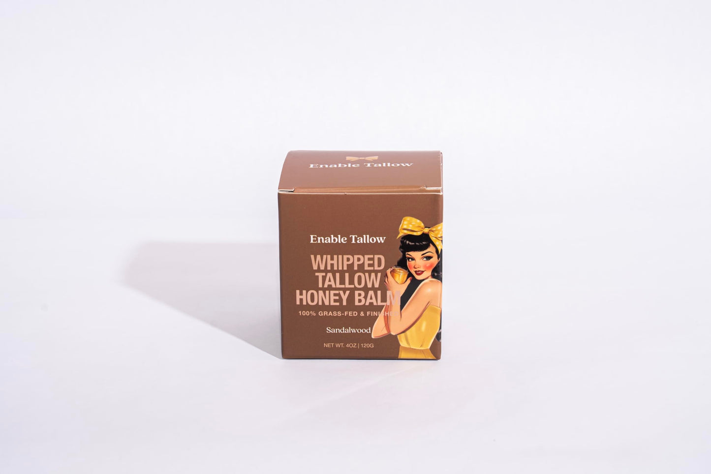 Enable Tallow Face & Body Cream – Whipped Beef Tallow & Manuka Honey Balm for Dry Skin, Eczema & Sensitive Skin – Natural Moisturizer, Sandalwood Scent, 4oz