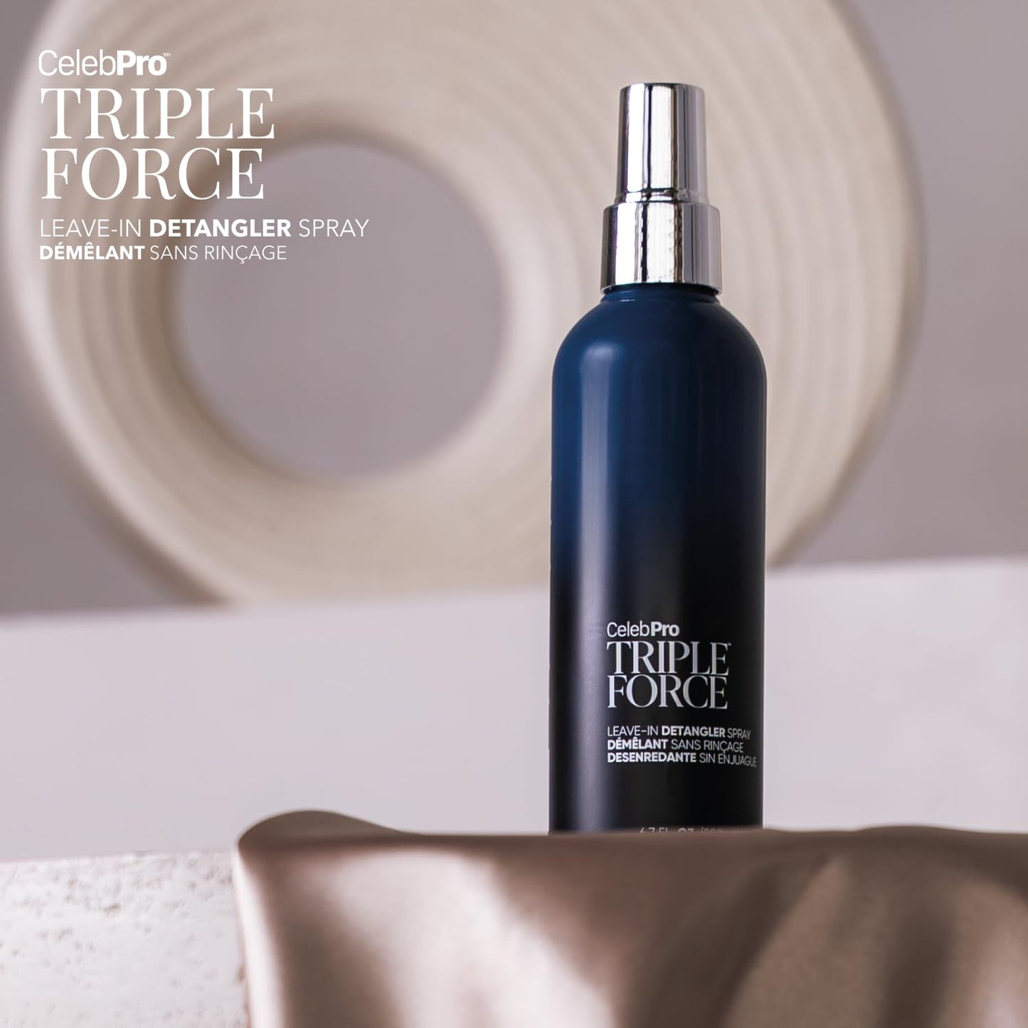 Celeb Luxury CelebPRO TRIPLE FORCE Leave In Conditioner Spray, Detangler and Conditioner for All Hair Types, 6.7oz