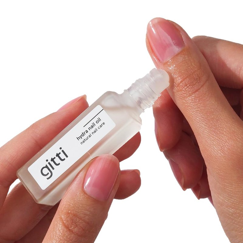 gitti Hydra Nail Oil I Natural Nail Care, Non-Toxic, 99.4% Natural Origin, 30-Free, Plant-based, Cruelty-Free, Nourish and Soothes Nails and Cuticles, Roll-on Applicator, 0.24 Fl Oz