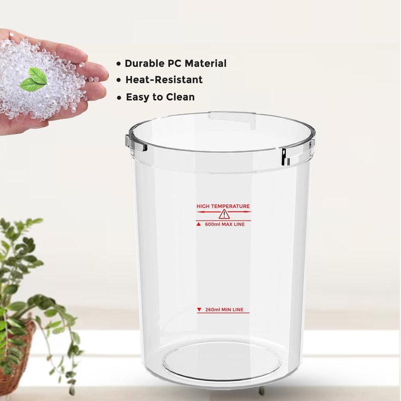 Water Jar for Facial Steamer Professional, Large Capacity Plastic Water Cup for Ozone Facial Steamer Professional Replacement 2pcs